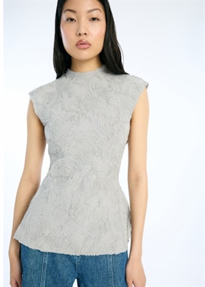 Asyma Mesh sleeveless top Gray Violet ROTATE By Birger Christensen 